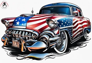 patriotic banner tattoo idea