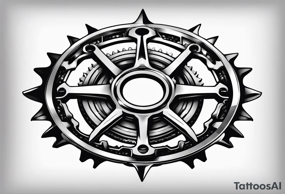 sprocket with chain from a motorbike rear tattoo idea