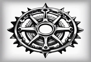 sprocket with chain from a motorbike rear tattoo idea