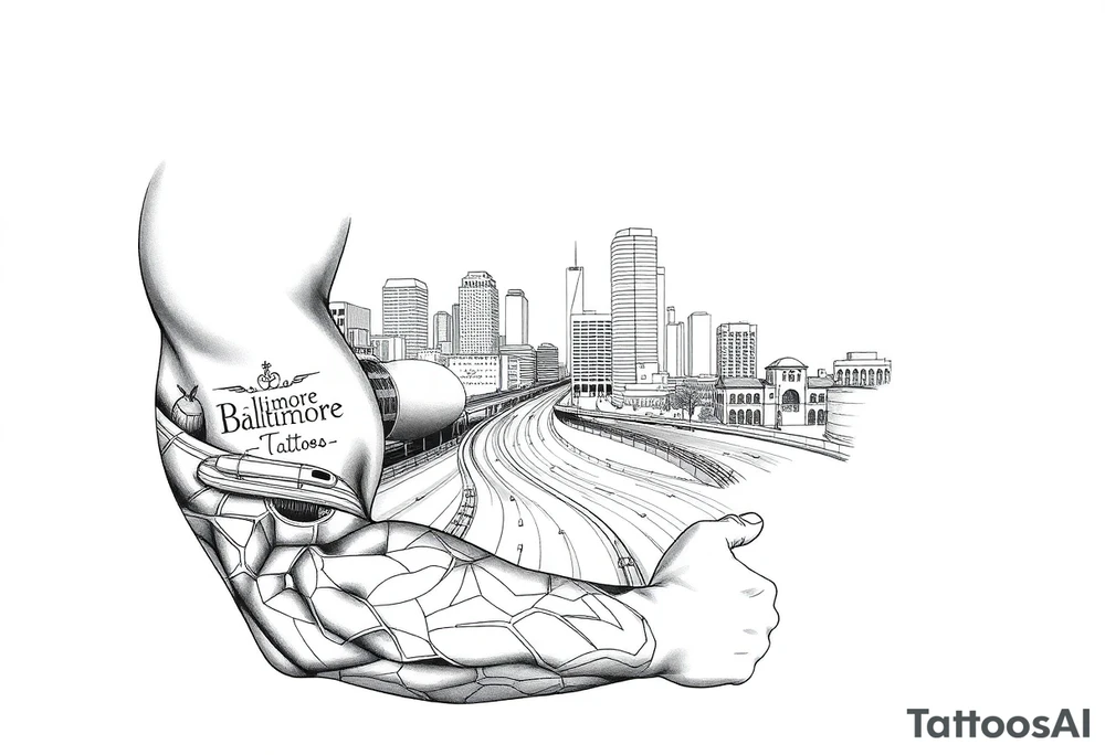 Baltimore City Tattoes With Highways tattoo idea
