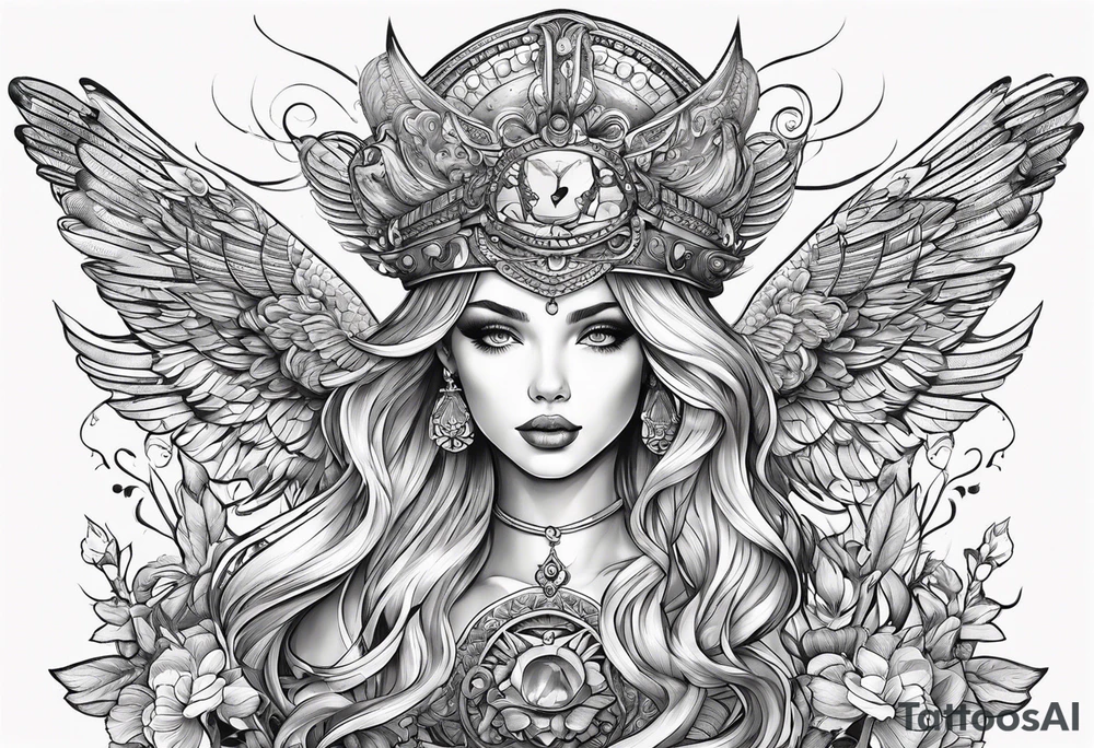 Most beautiful petite golden haired girl getting beamed down to earth from the mother ship tattoo idea
