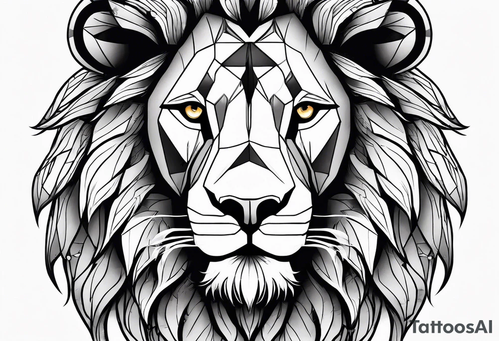 powerful lion tattoo idea