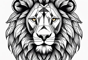 powerful lion tattoo idea
