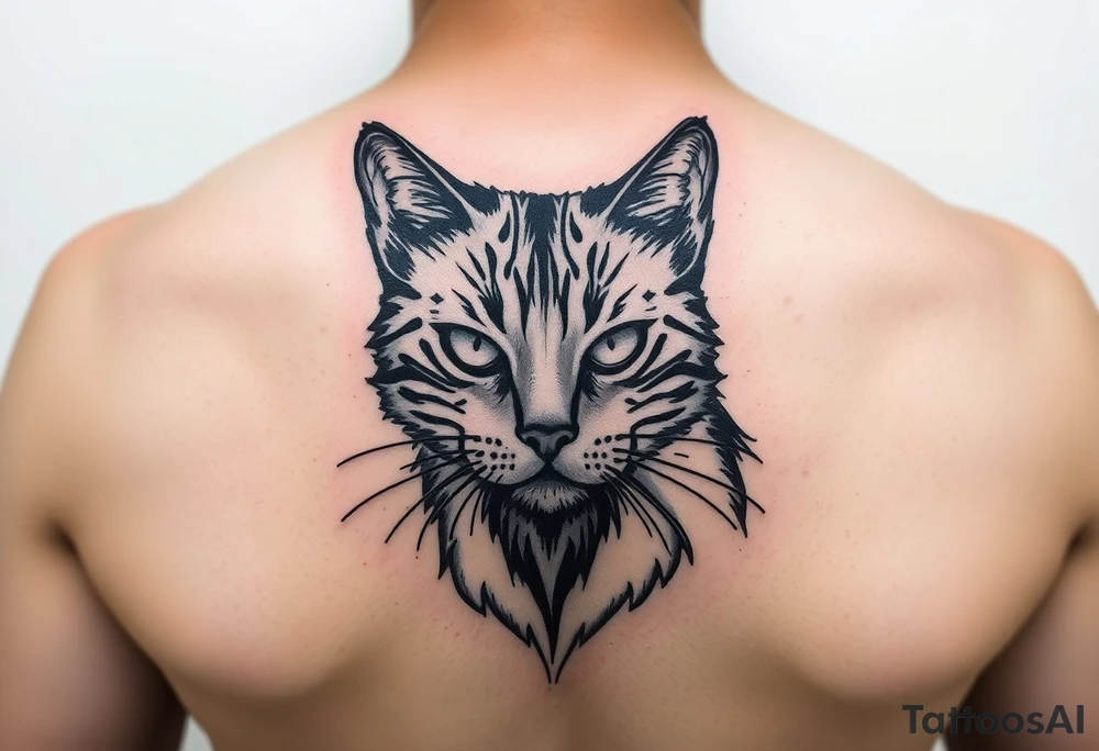 black cat tattoo idea