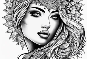 staring at the sun tattoo idea