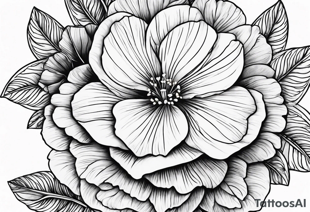 Primrose with heart tattoo idea