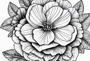 Primrose with heart tattoo idea