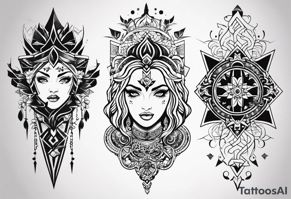 Тату стиле фар край 3 с логотипами игр tattoo idea