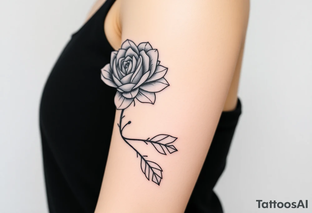 rose and chrysanthemum tattoo idea