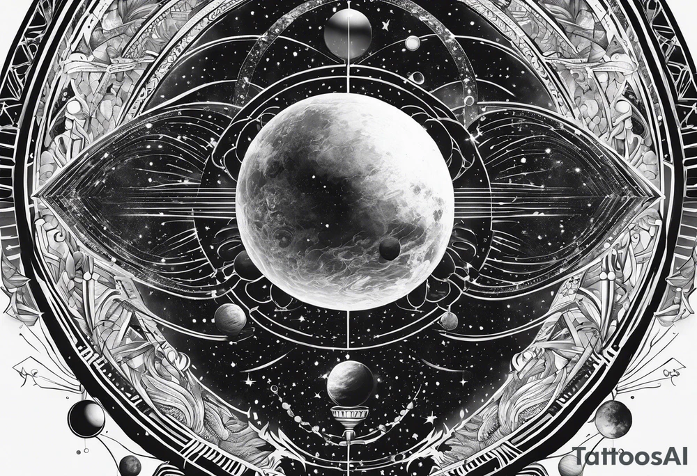 solar system spine tattoo idea