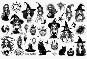 a witch launched fireball tattoo idea