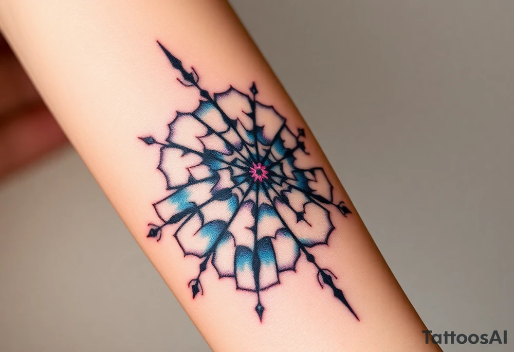 cracked mirror tattoo idea