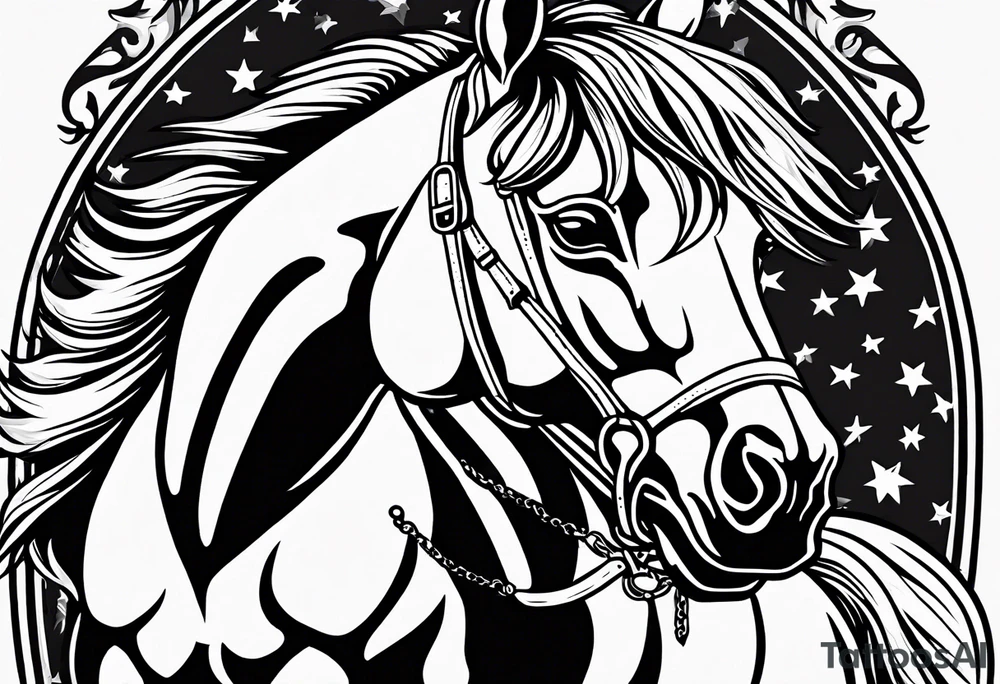 western, horses tattoo idea