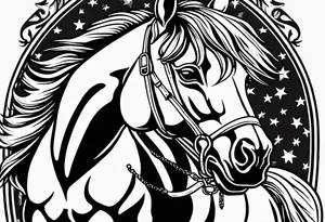 western, horses tattoo idea