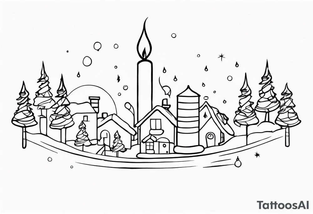 Nostalgic Christmas Lights tattoo idea