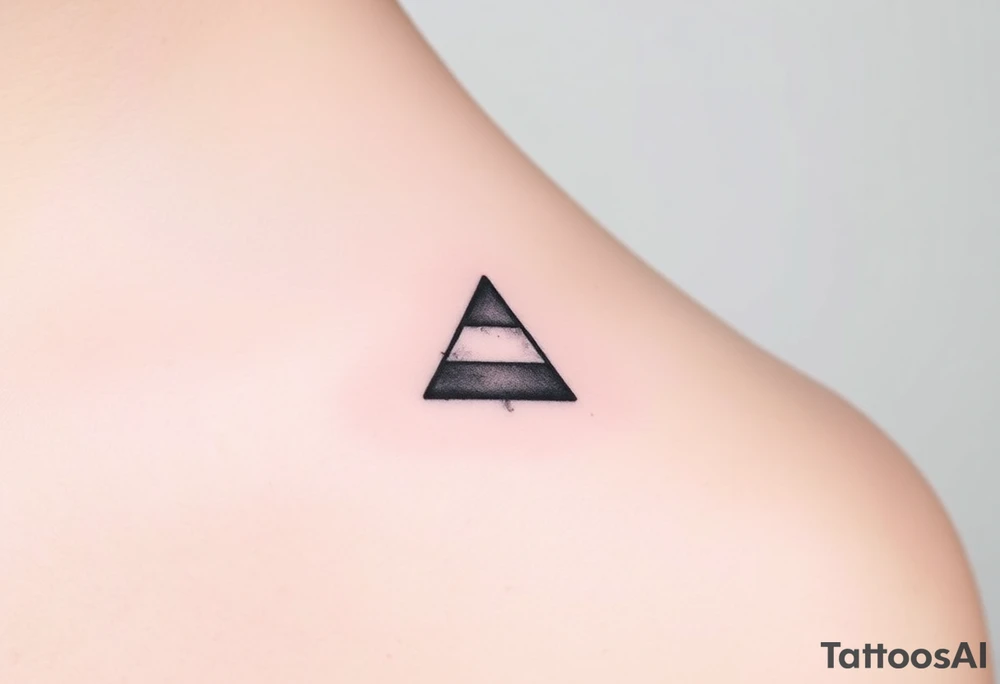 A small tattoo on my wrist to represent my lesbian identity, but in a subtle way. Fine line, minimalistic of watercolour? A triangle and add the colours of the lesbian flag tattoo idea