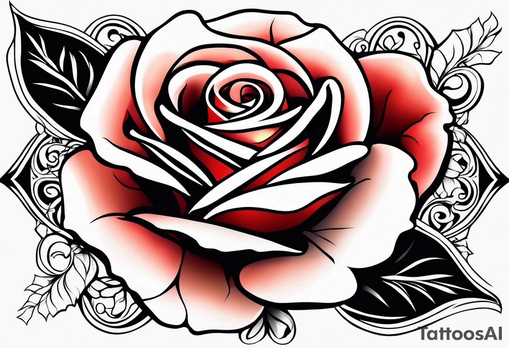 Sexy rose tattoo idea