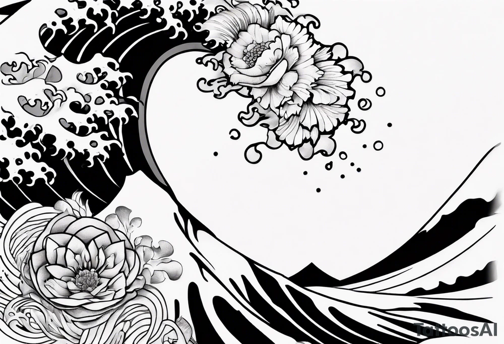 The great wave off kanagawa mixed with a mandala design tattoo idea