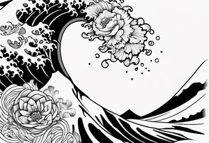 The great wave off kanagawa mixed with a mandala design tattoo idea