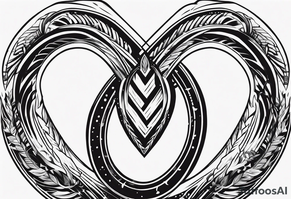 Horseshoe tire track tattoo idea