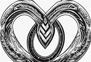 Horseshoe tire track tattoo idea
