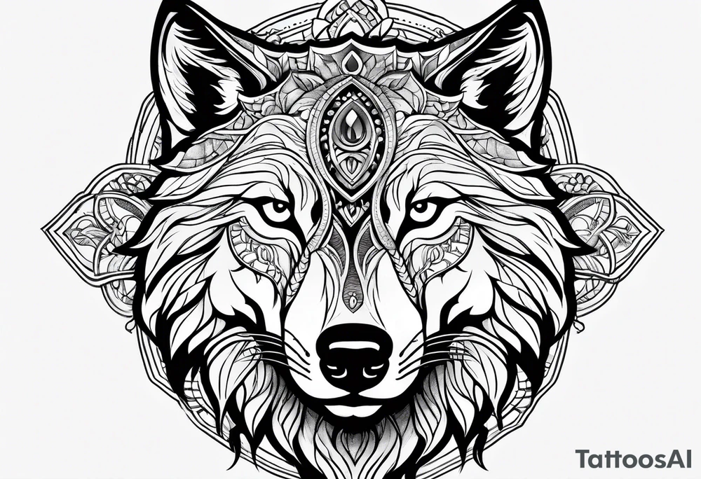 Wolf tattoo idea
