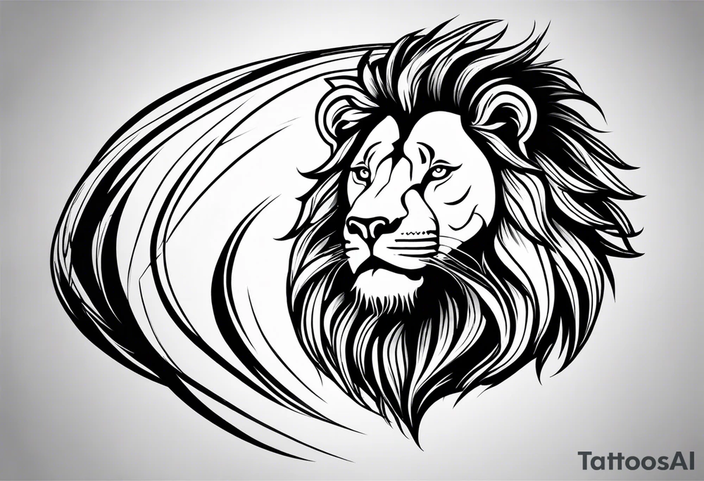 lion,realistic, god tattoo idea