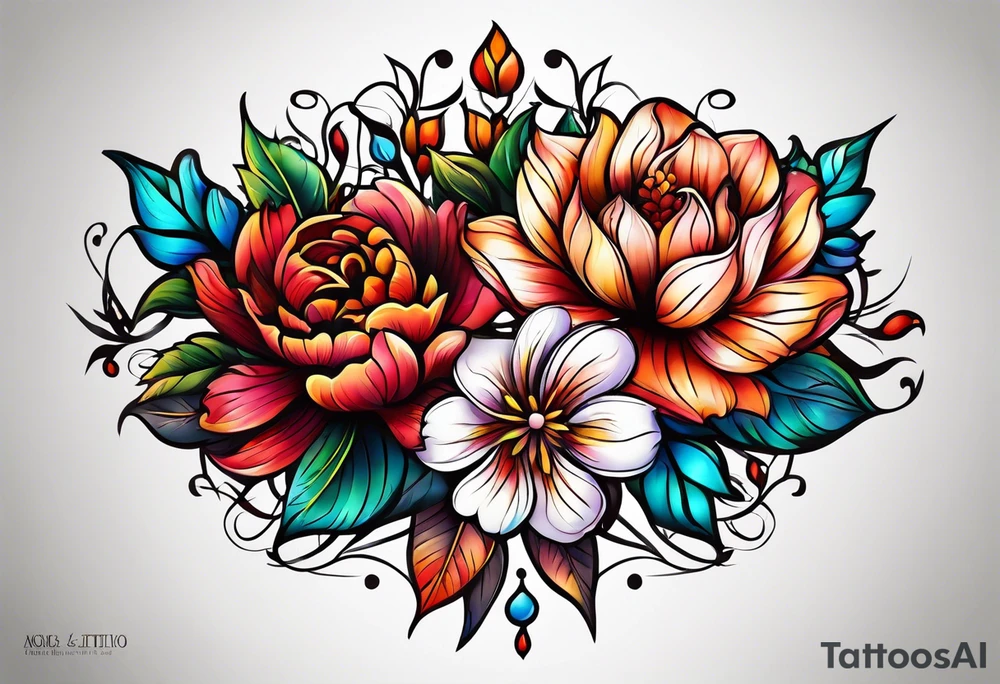 Flowers tattoo tattoo idea