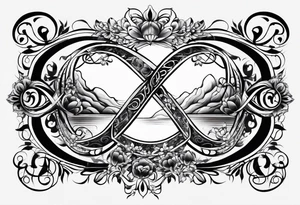 Horizontal, Infinity symbol tattoo idea
