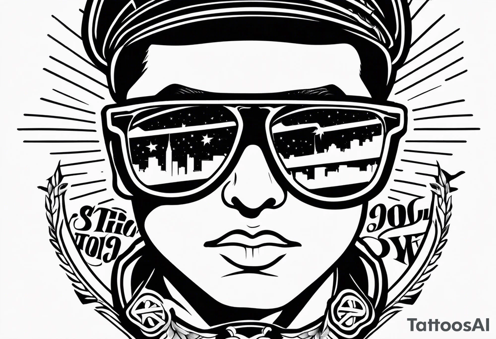 Officer Sunglasses tattoo idea