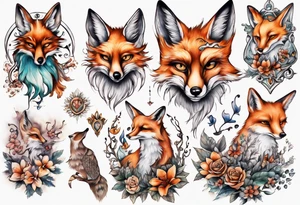 Eulenfuchs fantasie tattoo idea