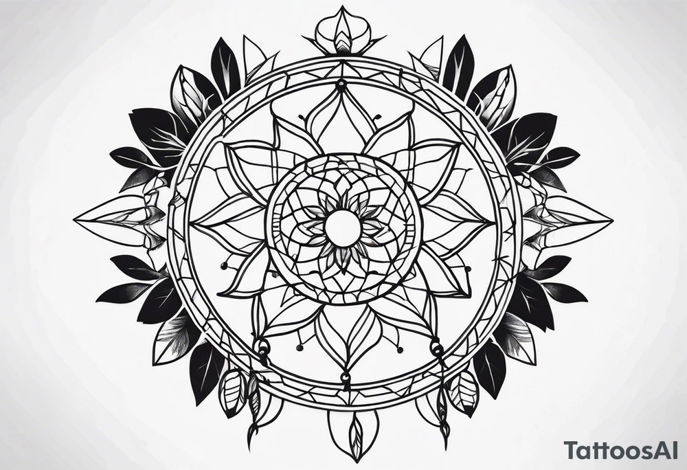 dream catcher tattoo idea