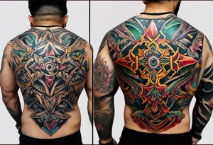 Tribe cross tattoo cover up tattoo idea