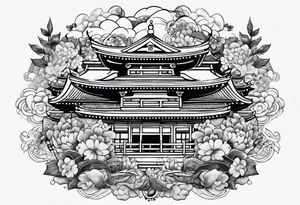 luck combined with japanese culture tattoo idea