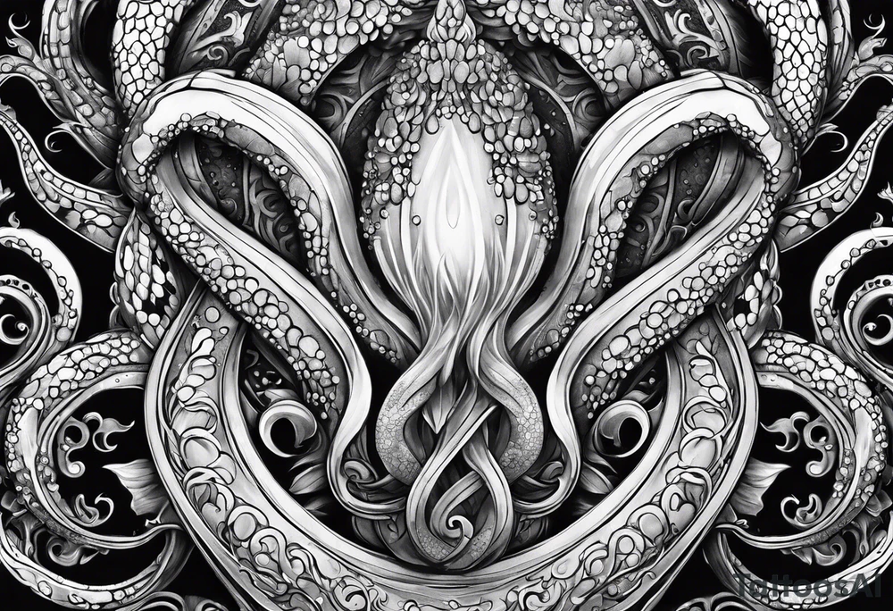 Tentacles starting at wrist and going up arm tattoo idea