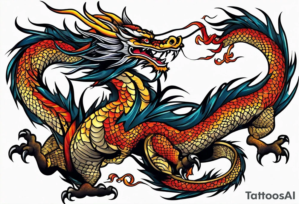 chinese dragon tattoo idea