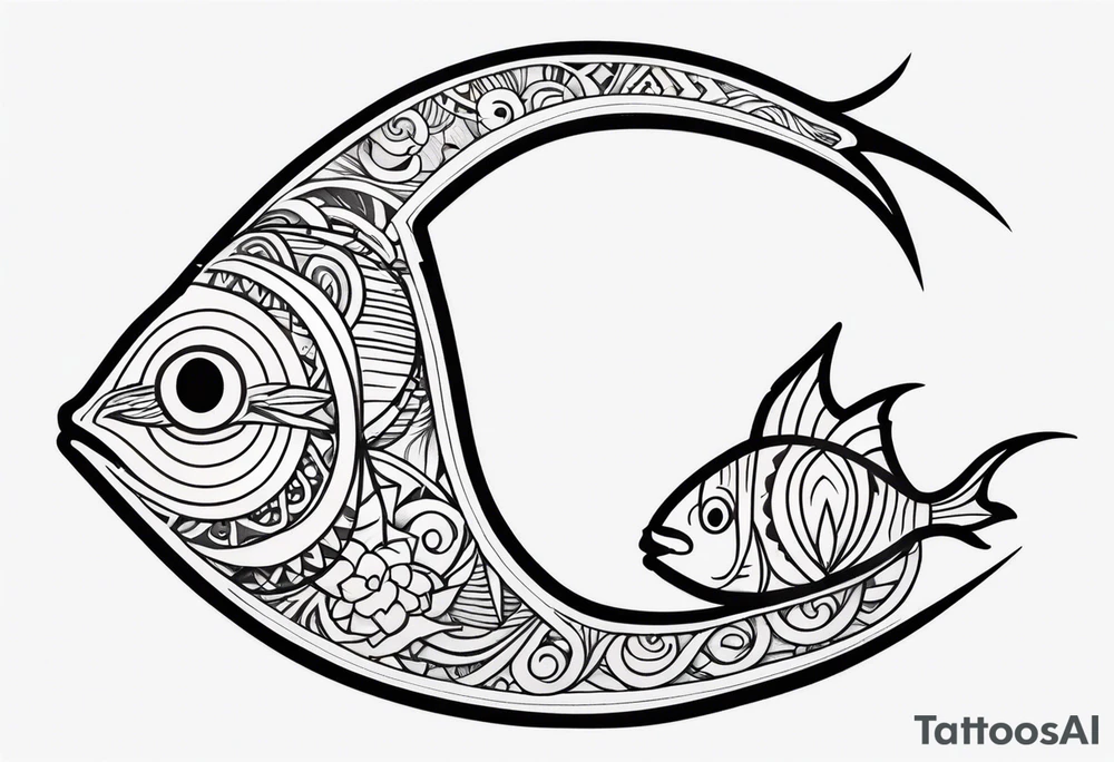 Polynesian fish hook tattoo tattoo idea