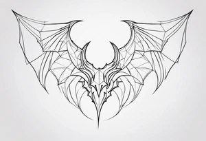 devil wings tattoo idea