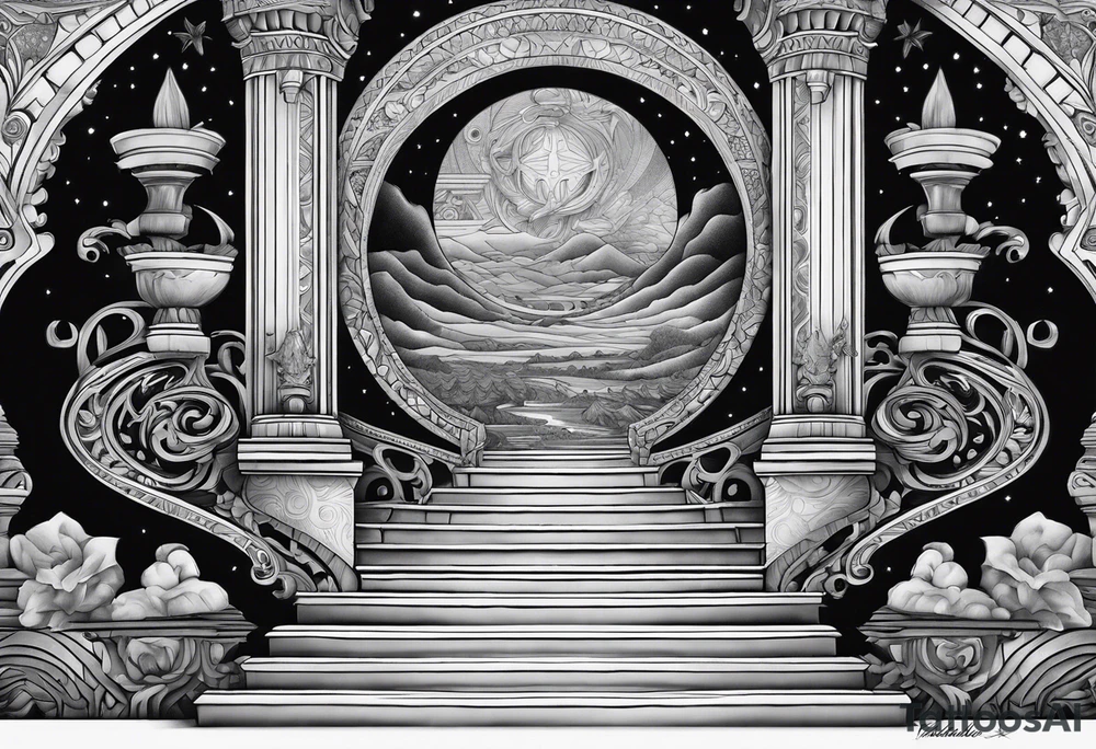Valhalla stairs tattoo idea