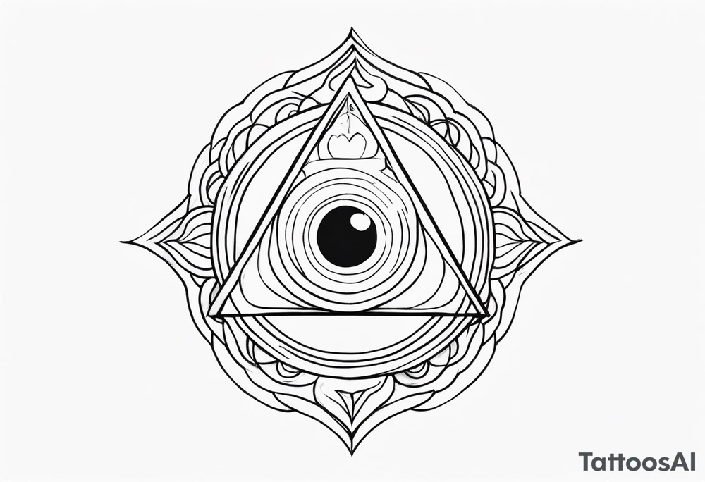 feminine spiritual third eye chakra aligned tattoo idea