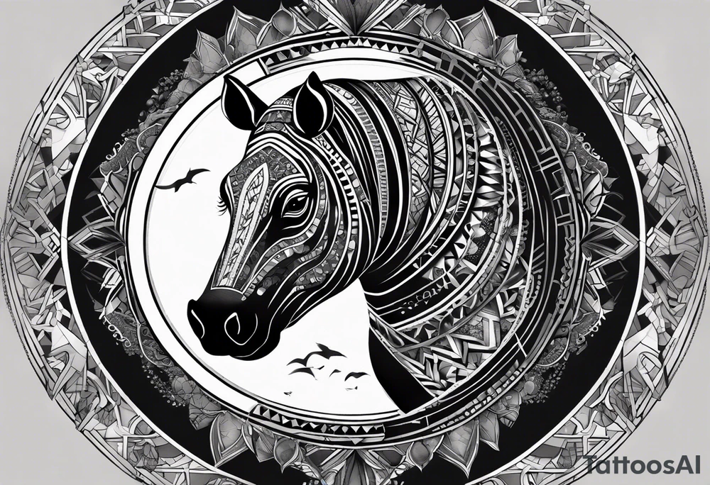 Very asymmetrical, +geometric pattern, with realistic full moon, with hippo at side look, +tribal, +geometric, +inkart , +blackwork, +grey scale, + sketch
with wintersweet flower bud, +inkart touch, +for men, detailed , combined favourite tattoo idea