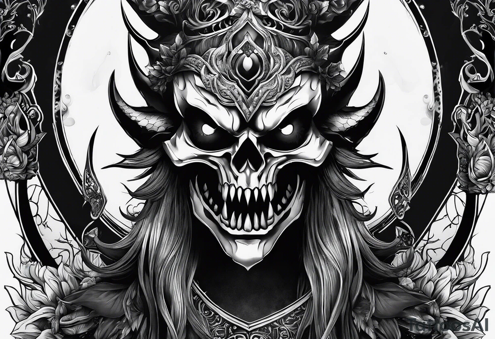 darkness monsterr shadow tattoo idea