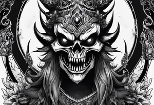 darkness monsterr shadow tattoo idea