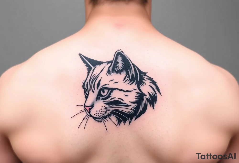 black cat tattoo idea