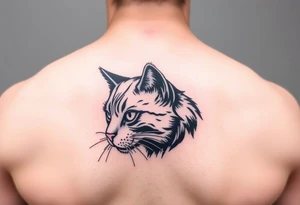 black cat tattoo idea