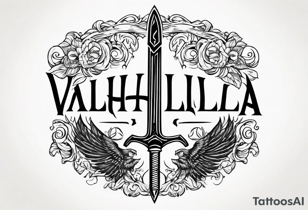 sword Valhalla tattoo idea