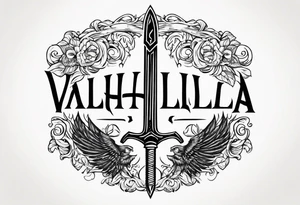 sword Valhalla tattoo idea