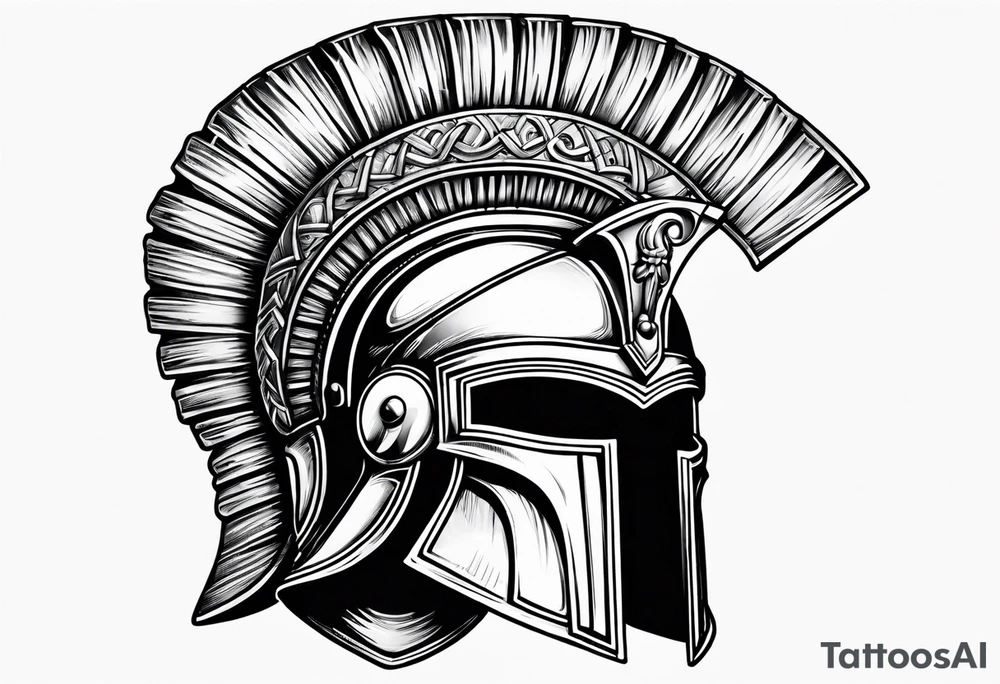 roman helmet vs spartan helmets tattoo idea