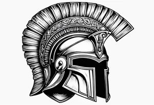roman helmet vs spartan helmets tattoo idea