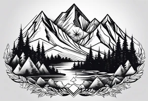 Mountainous tattoo idea